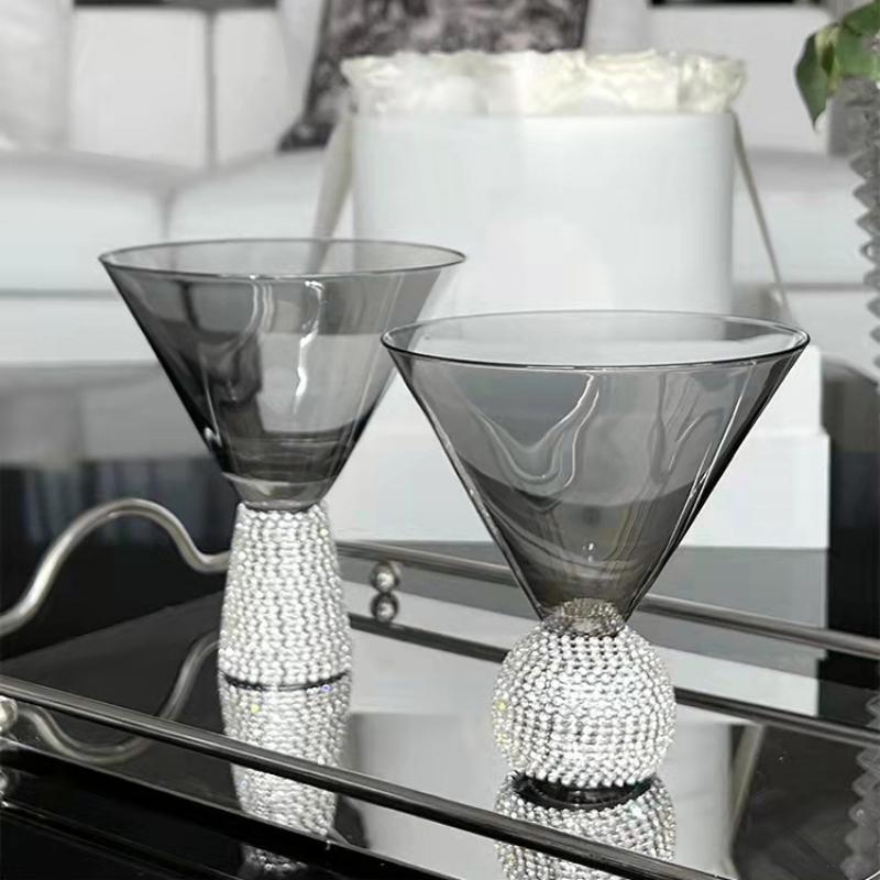 Palast Luxus Westlicher Weinkelch Pokal Gold-Eingelegter Diamant Handgefertigt Cocktail Champagner Weinkrug Weihnachtsgeschenk Rotweinglas