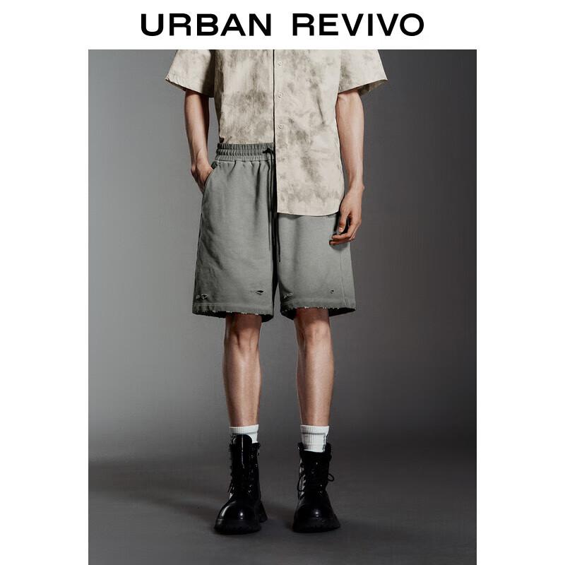 UR Men s 2025 Spring Washed Distressed Drawstring Shorts 30