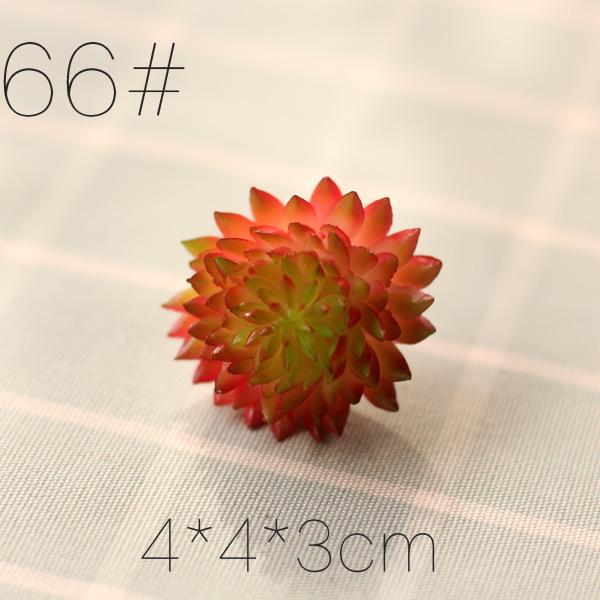 Realistic Flocked Succulents: Small Artificial Green Plant Wall Decor for Interiors