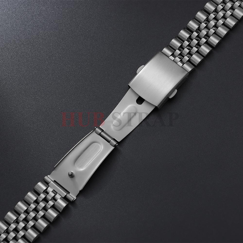 18 20 22mm Stainless Steel Watch Band Universal Strap Folding Safety Buckle for Men Women Bracelet Strap Watch Belt Accessories