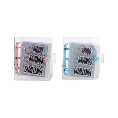 PVC $1000 Money Savings Challenge Binder Waterproof Cash Envelope Wallet Planners  Kids