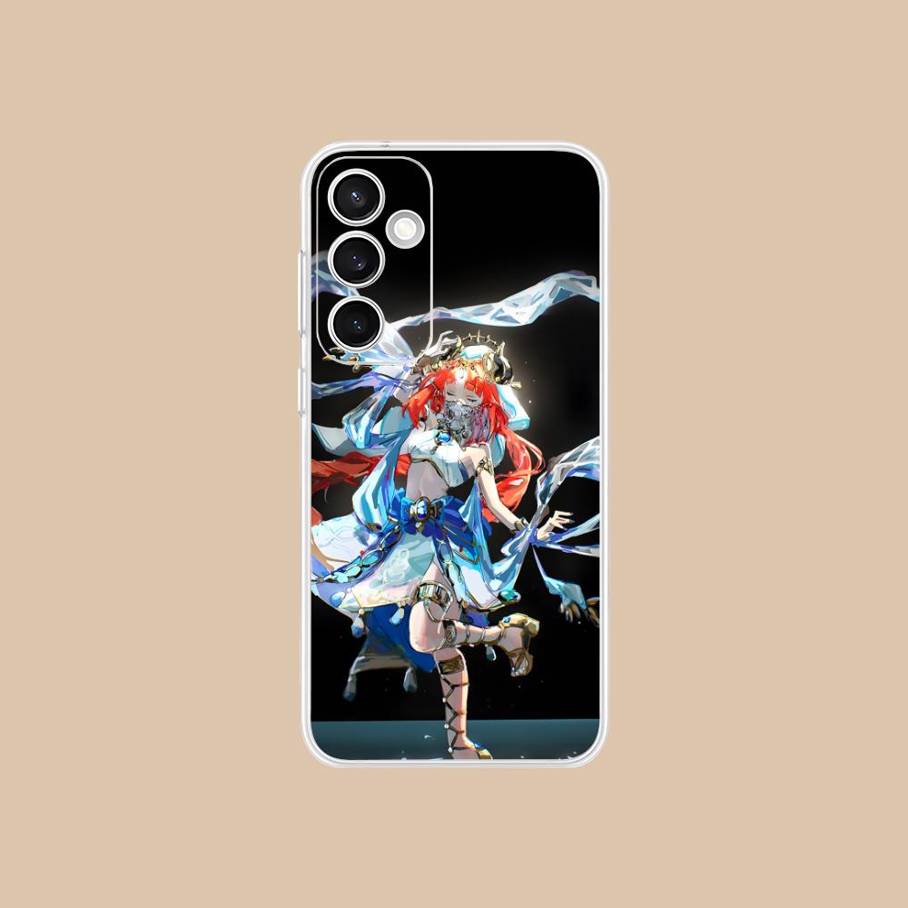 Game GI Nilou Clear Mobile Phone Case for Samsung Galaxy S25 S24 S23 S22 S21Plus FE Ultra Colorful Cover