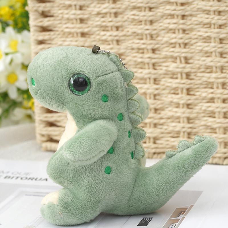 Cute Dinosaur Plush Keychain Soft Green Dino Stuffed Animal For Backpacks