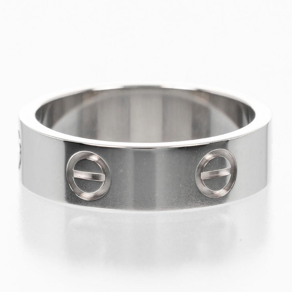 Cartier Love Ring K18 White Gold #7.8(US Size) 7.6g Mens Used