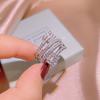Geometric Line Wrapped Zircon Ring Full Diamond Combination Ring Accessories