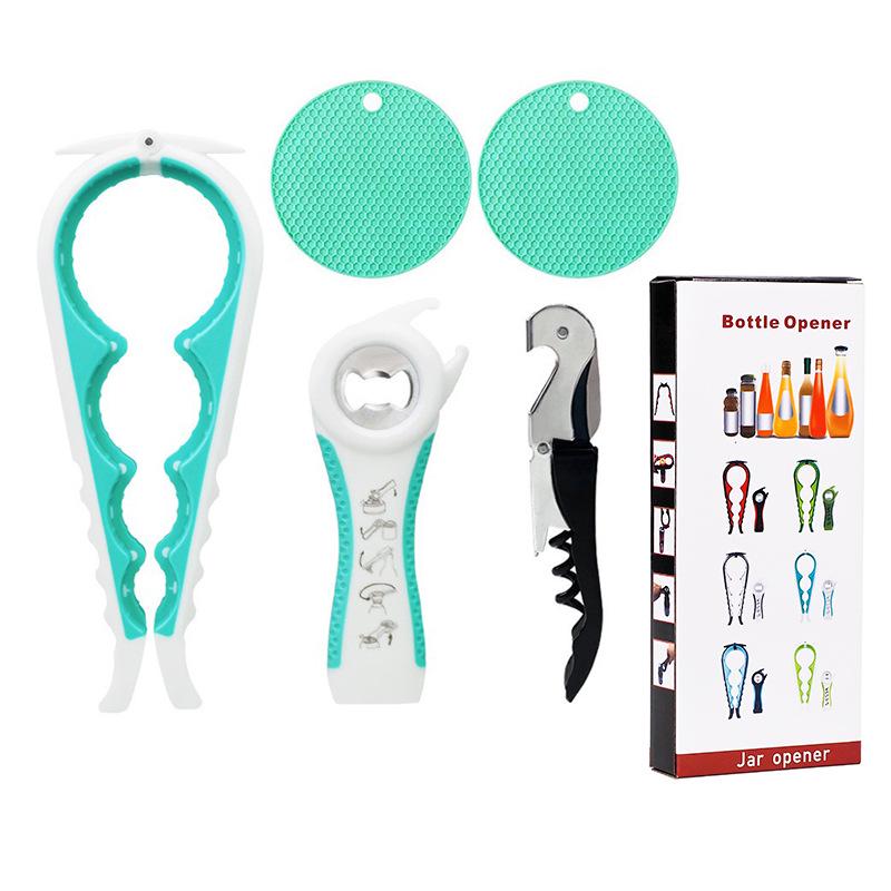 Multi-Tool Kitchen Set: Can Opener, 5-in-1 Beer Opener, 4-in-1 Bottle Opener, Twist-Off Lid Opener