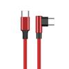 60W USB C To USB C Fast Charging Cable 480Mbps Data Transfer Nylon Braided Right Angle Type C Cable For Phone Laptop Tablet