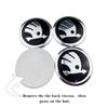 AEZ1 60/65mm Car Wheel Rims Center Caps Sticker Skoda Octavia A5 A7 Fabia 1 Superb Kamiq Rapid Yeti Citigo S Kodiak Accessories