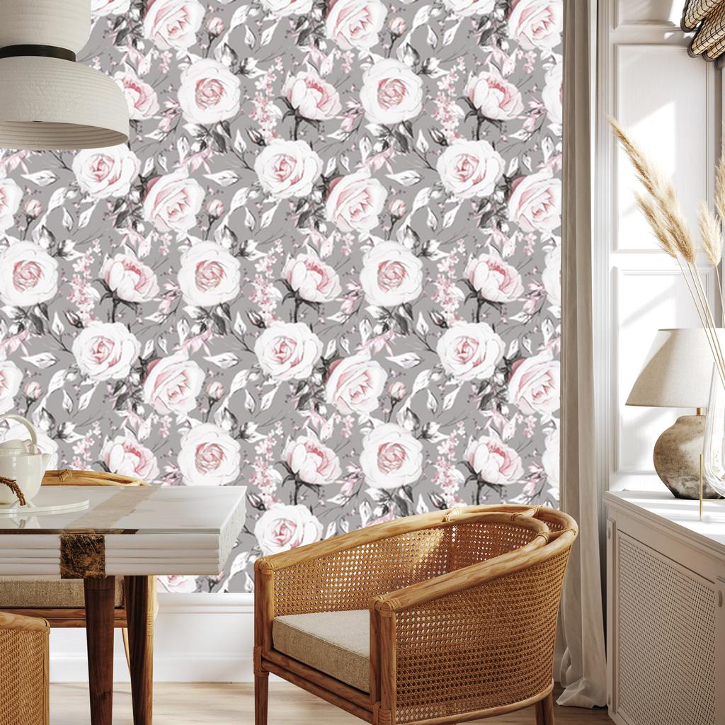 Roses wallpaper for living room and bedroom 50x1000