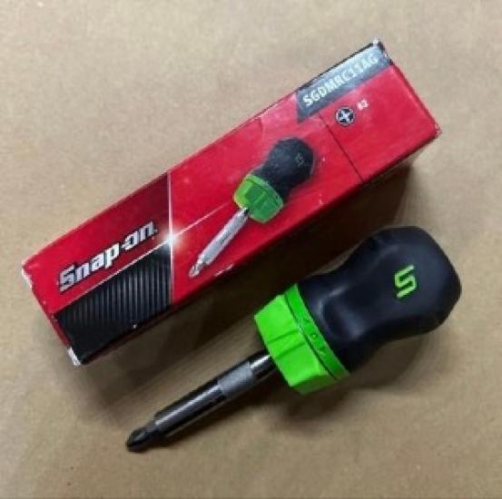 

NEW Snap-on Stubby GREEN Ratcheting Screwdriver SGDMRC11AG SOFT HANDLE