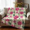 Drip Purple Skull Soft Flannel Blanket Breathable Warm Throw for Office Car Sofa Kids Room Birthday Xmas Gift