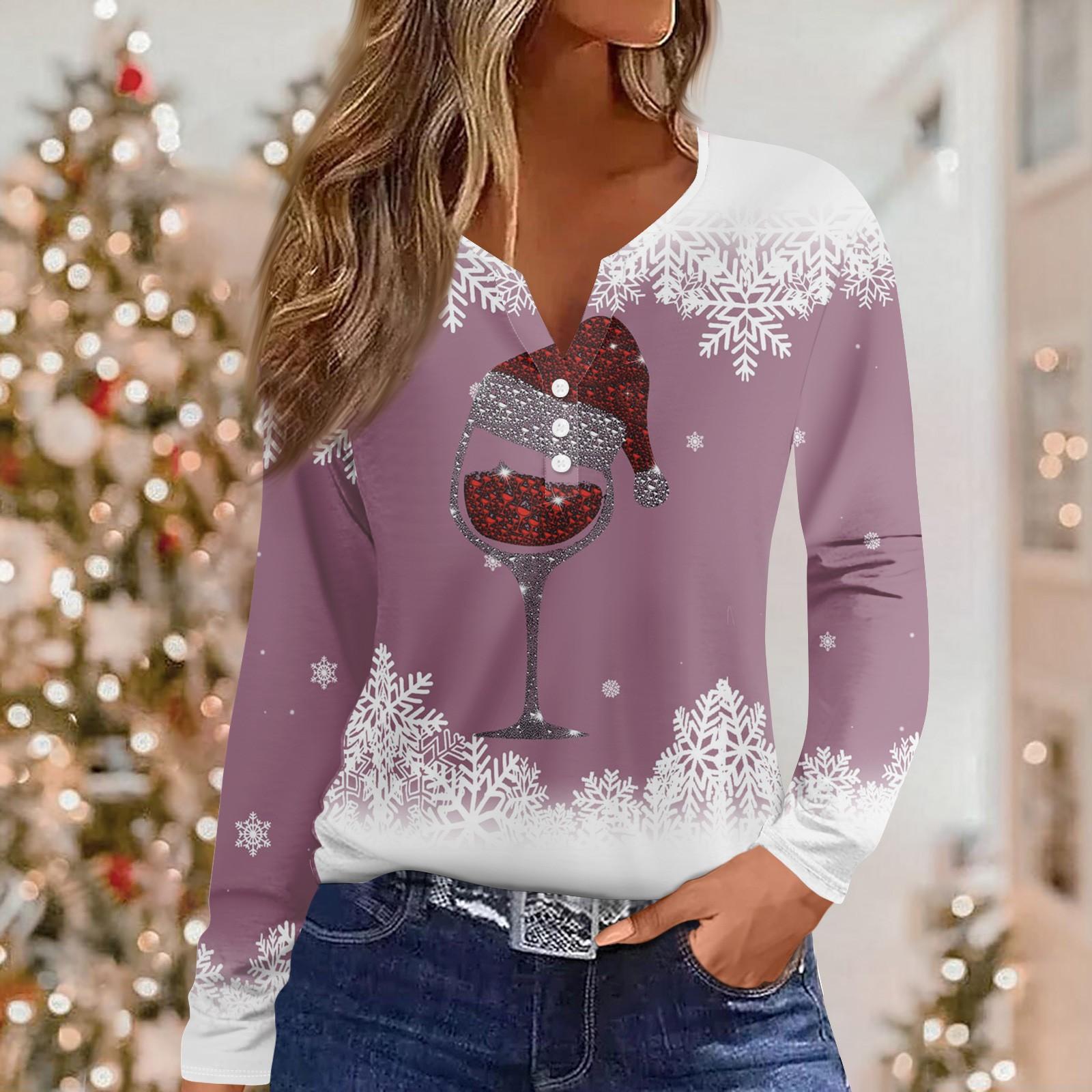 

Жен. Футболка Футболка Пуговицы Цветочный принт Длинный рукав Повседневные Выходные Мода Классический Классический V-образный вырез Обычный Топ XL фиолетовый