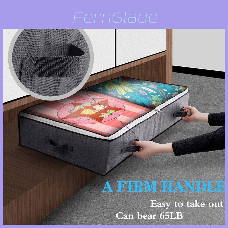 Bed Under Storage Bag With Dual Zippers For Bedroom Organizing And Protection