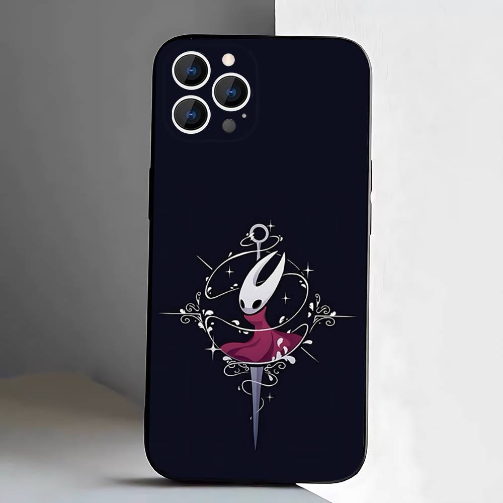 Hot H-Hollow K-Knight Game Phone Case For iPhone 17,16,15,14,13,12,Pro,Max,Plus,E,SE4,Air,Mini Black Soft Box