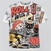Funny Food Cartoon 3D Print T Shirt Men Women Fries Donut Boba Taco Pretzel Ice Cream Hot Dog Popcorn Cupcake Sushi Summer Tee
