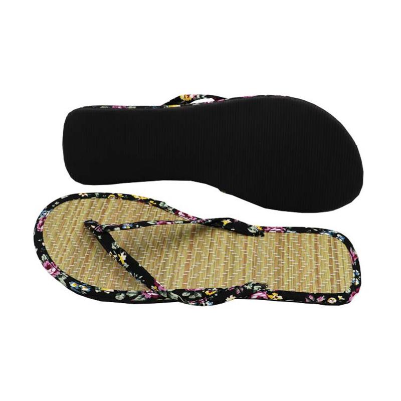 Kaufe Damen Print Flache Flip-Flops Slipper Bequeme Rutschfeste Sandalen  Bambus Rattan Flip Flop Zuhause Badezimmer Mode Slipper Zapatos zum Preis  ab 6.24 | Joom
