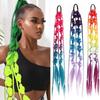 Lantern Braid Bubble Jumbo Braid Colorful Braided Ponytails Natural Twist Braid Bulk  for Women