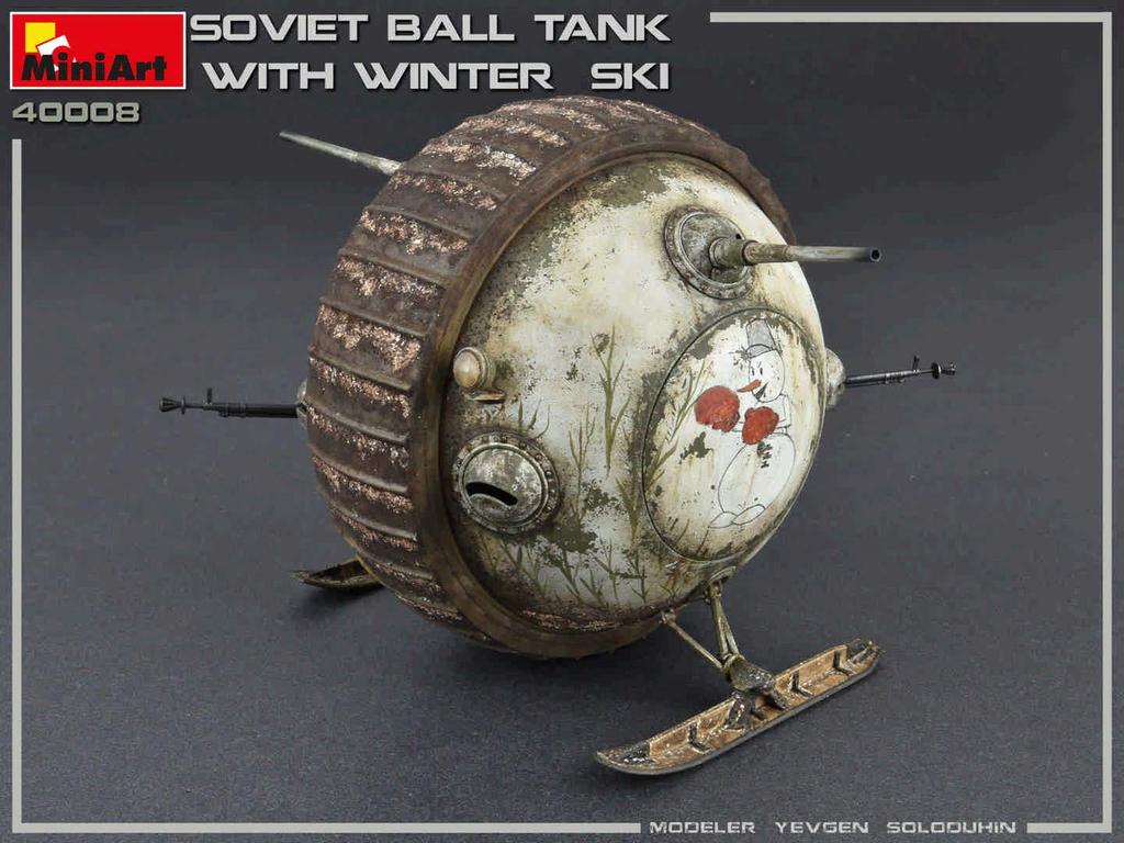 MiniArt Scale Soviet Ball Tank with Winter Skis and Full Interior Plastic Model Kit MA40008 1/35 (Interior Reproduction)