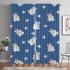 Rabbit Curtains Child Room Blackout Curtain for Room 2 Panel Tulle for Bedroom Partition Shades Halloween Decoration Living Home