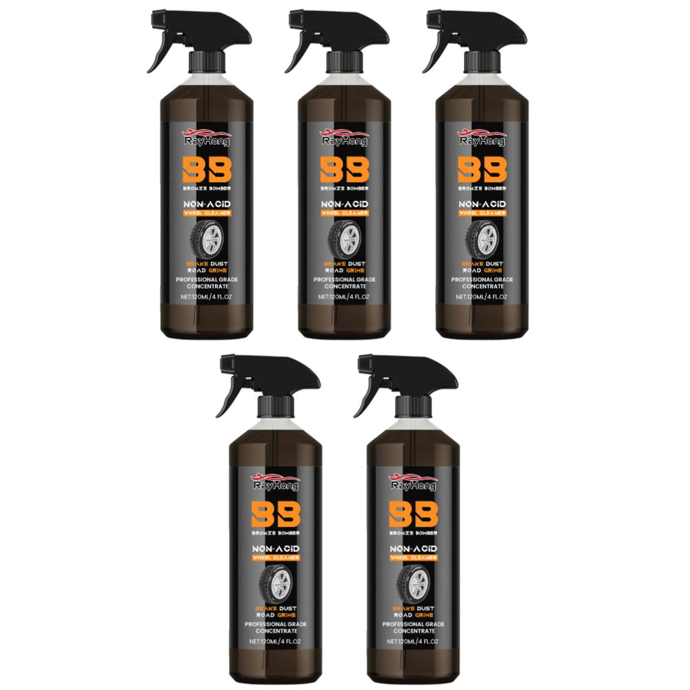 5-1pcs Powerful Wheel Cleaner 120ml Powerful Rim Brake Buster Spray Car Wash Wheel Cleaning Spray for Cleaning Wheels and Tires