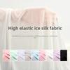 High Elastic Ice Silk Fabric Light Four-Sided Elastic Spring and Summer Clothing Dress Sunscreen Lining Sleeve Fabric