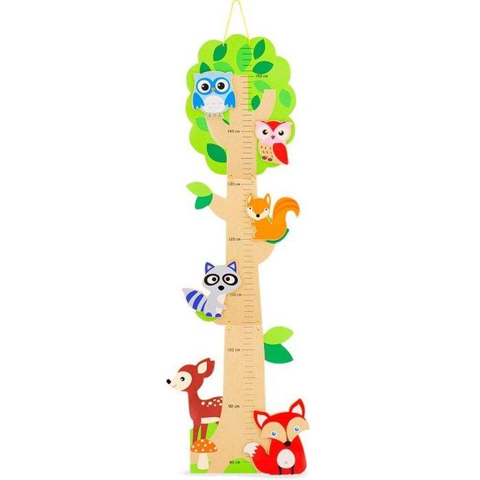 Toise Animaux de la forêt - ULYSSE COULEURS D'ENFANCE - Pour mesurer les enfants de 80 cm à 1m55