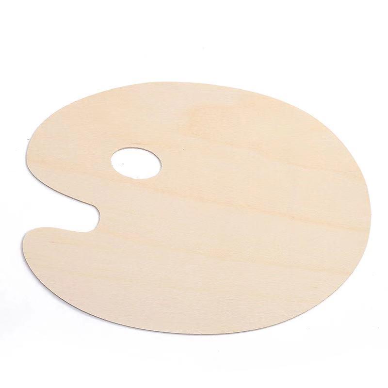Oval Wooden Oil Painting Palette Set for Students