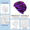 Zebra Stripe Beanie Chemo Hat Unisex Daily Headwear Knitted Hat Scarf Nightcap Slouchy Skull Cap for Women Men