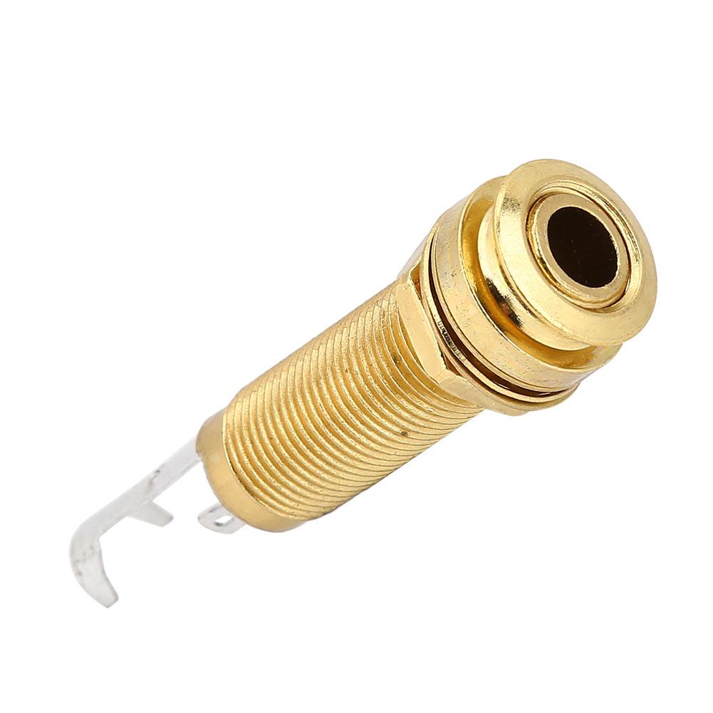 1Celsius4inch Cylinder   Threaded End Pin Output   Socket for Electric Guitar Bass (Gold)