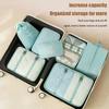 7Pcs/Set Folding Travel Storage Bags Digital Toiletries Shoes Clothes Organizer Suitcase Clothes Tidy Pouch Packing Cubes Set