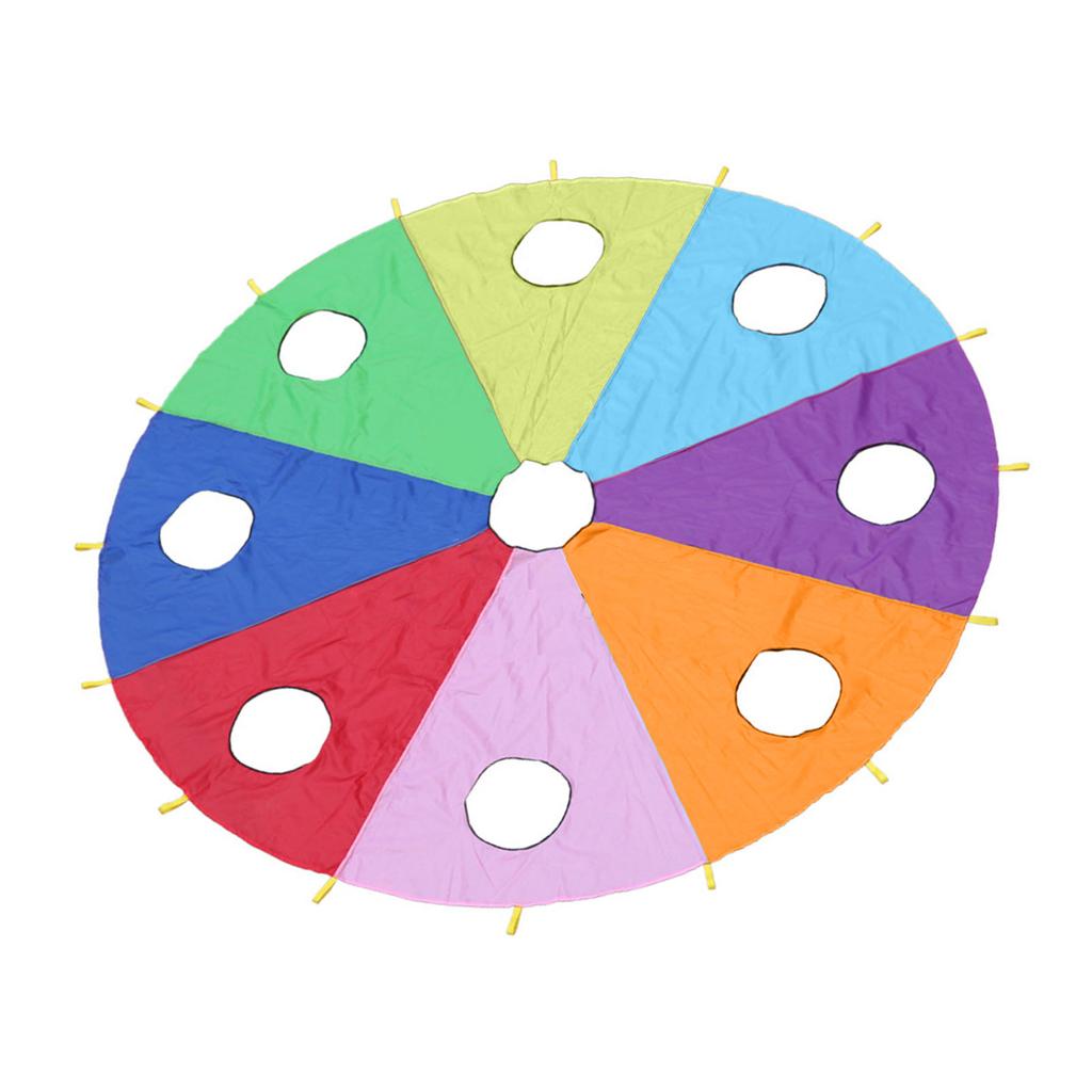 Kids Play Parachute Mole Game Toy 9 Holes Inflatable Stick Cooperative Play for Outdoor Playground