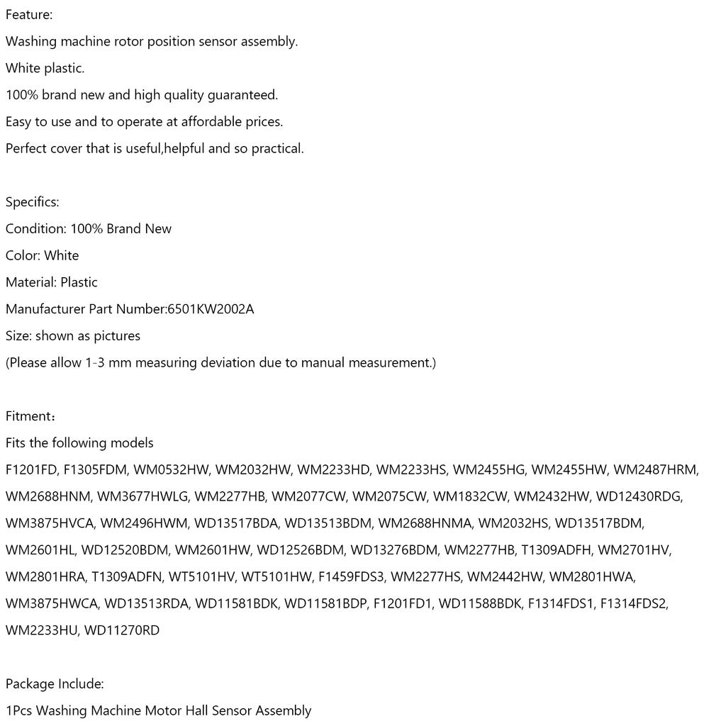 Waschmaschinenmotor Hall-Rotor-Positionssensor-Baugruppe für LG 6501KW2002A