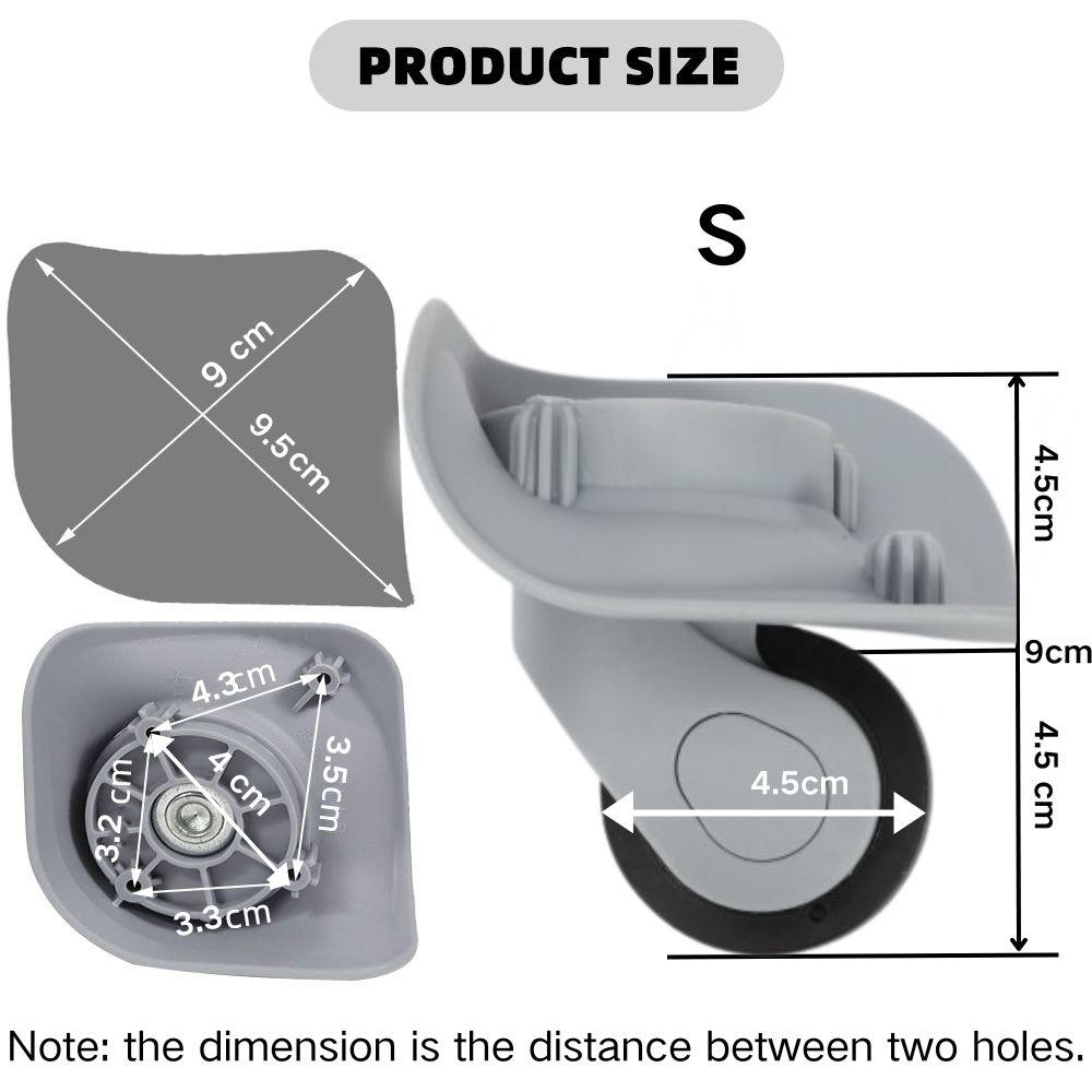 2Pcs Suitcase Wheels Luggage Spinner Caster Silent Luggage Wheels Replacement Wheels Customs Box Trolley Accessories Hot