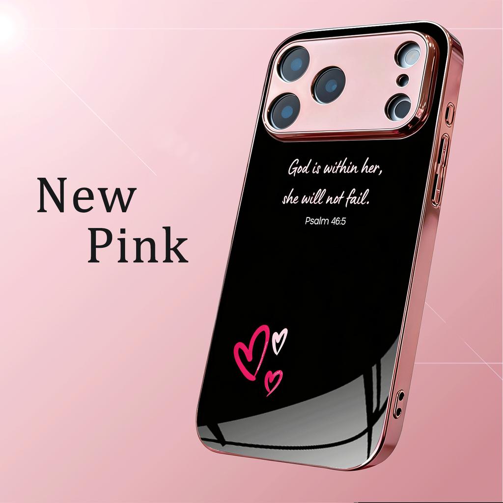 Premium Psalm 46:5 Quote Print For iphone 17 case fashion phone cases Glass Phone Case for iPhone 17 16 15 14 13 12 pm Pro Plus