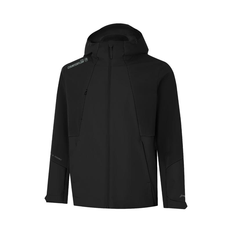 Li Ning Jackets Men s Black Hooded Fleece Lined Other AWBV089-4 M