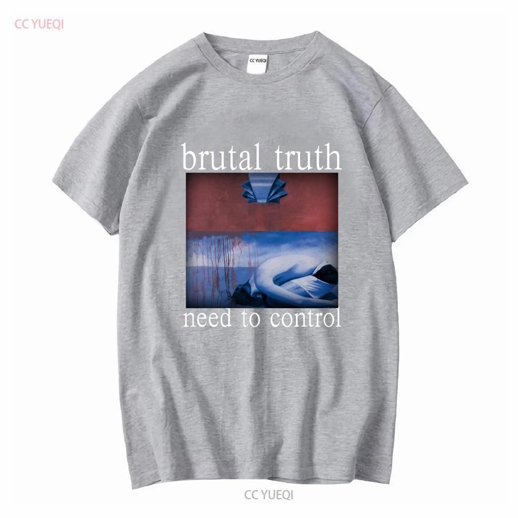 Brutal Truth Need To Control  Black T shirt TS573 vintage Washed Slightly Casual Stretched graphic Versatile homme Breathable