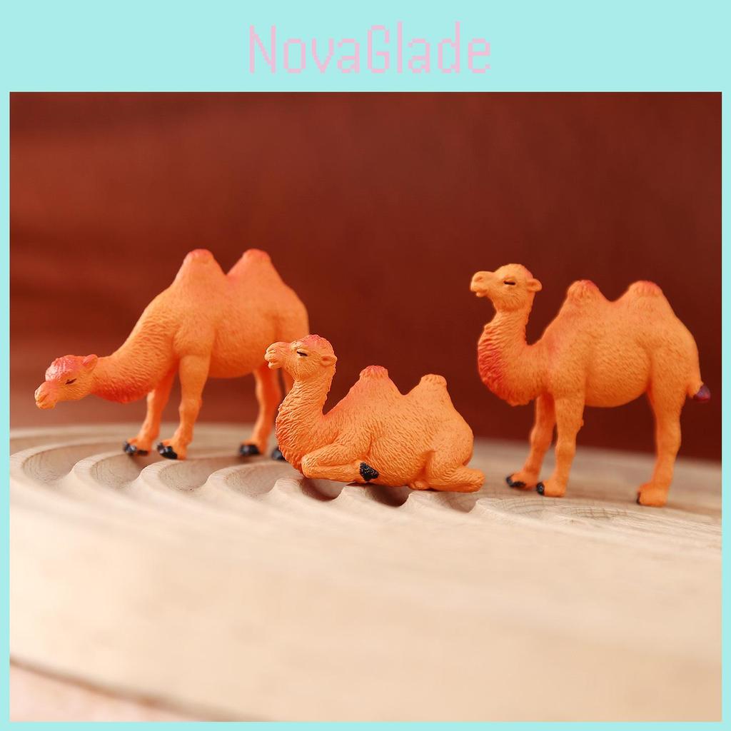 Bionic Animal Miniature Model Camel Desert Ship Aquarium Desk Decor For Kids