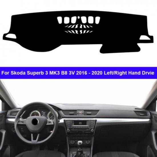 Car DashMat Dashboard Cover Carpet For Skoda Superb 3 MK3 B8 3V 2016 -