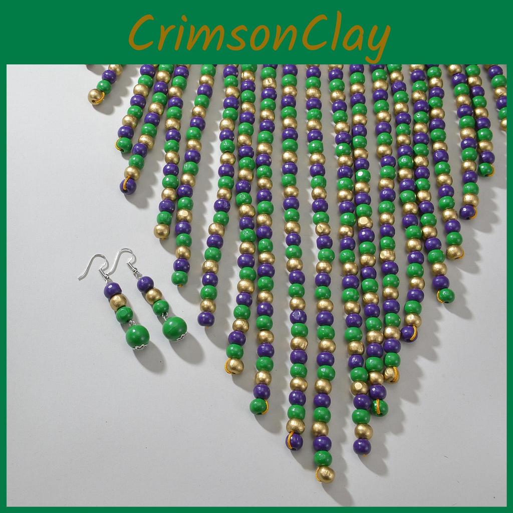 European Fashion Pearl Necklace And Earring Set With Handmade Design For Women And Men