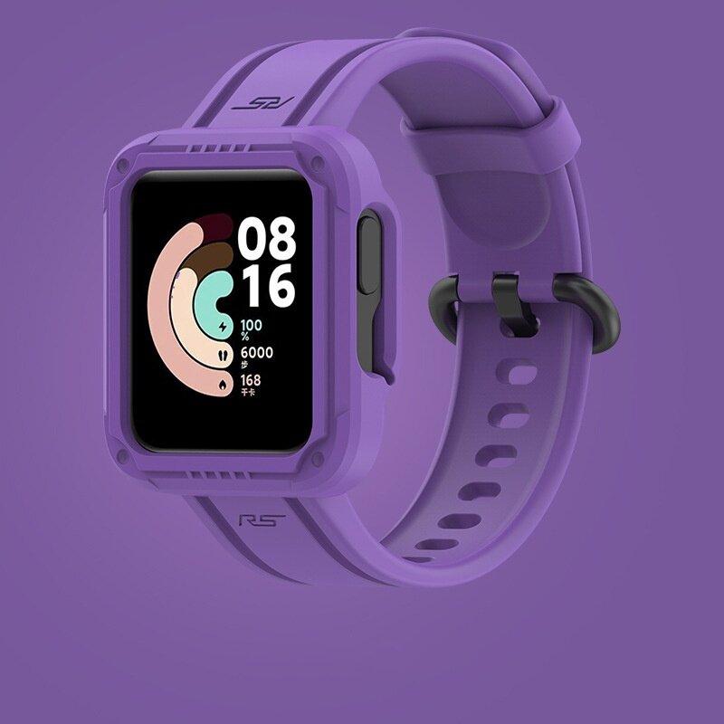 Armband + Gehäuse passend für Redmi Watch 2 / Mi Watch Lite 2. Integriertes Silikonarmband für Redmi Watch/ Mi Watch Lite. Uhrenzubehör