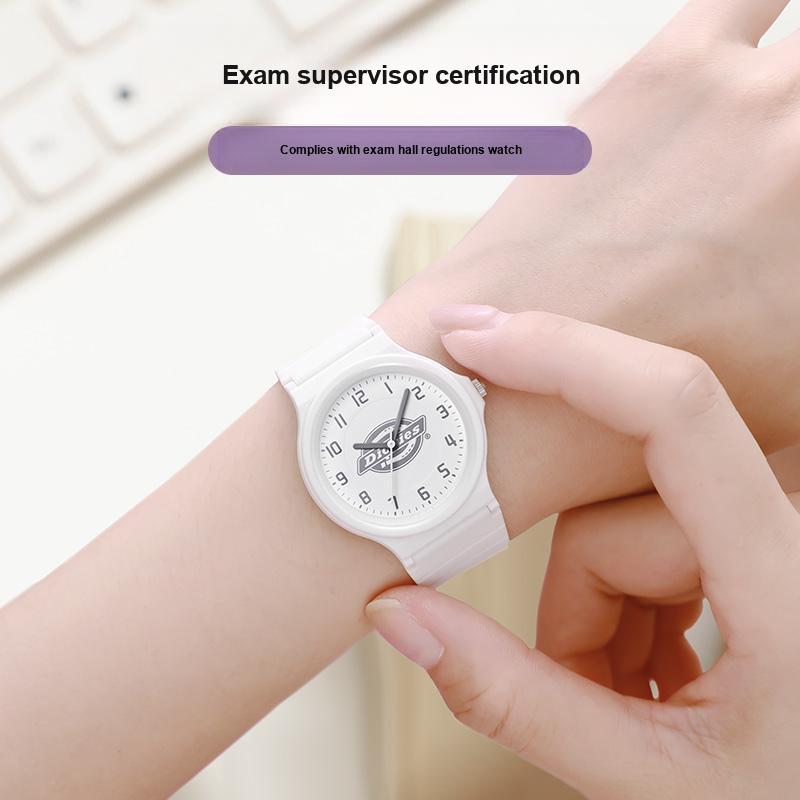 Dickies New Style Academy Series Quartz Movement White Dial Silent Exam Watch Unisex Watches CL-538D