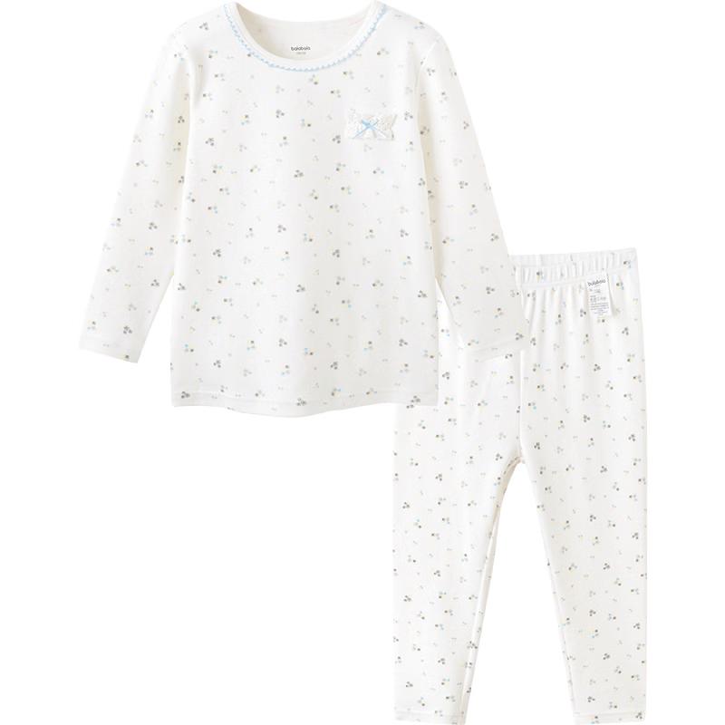 Balabala Girls' Breathable Thermal Underwear Set