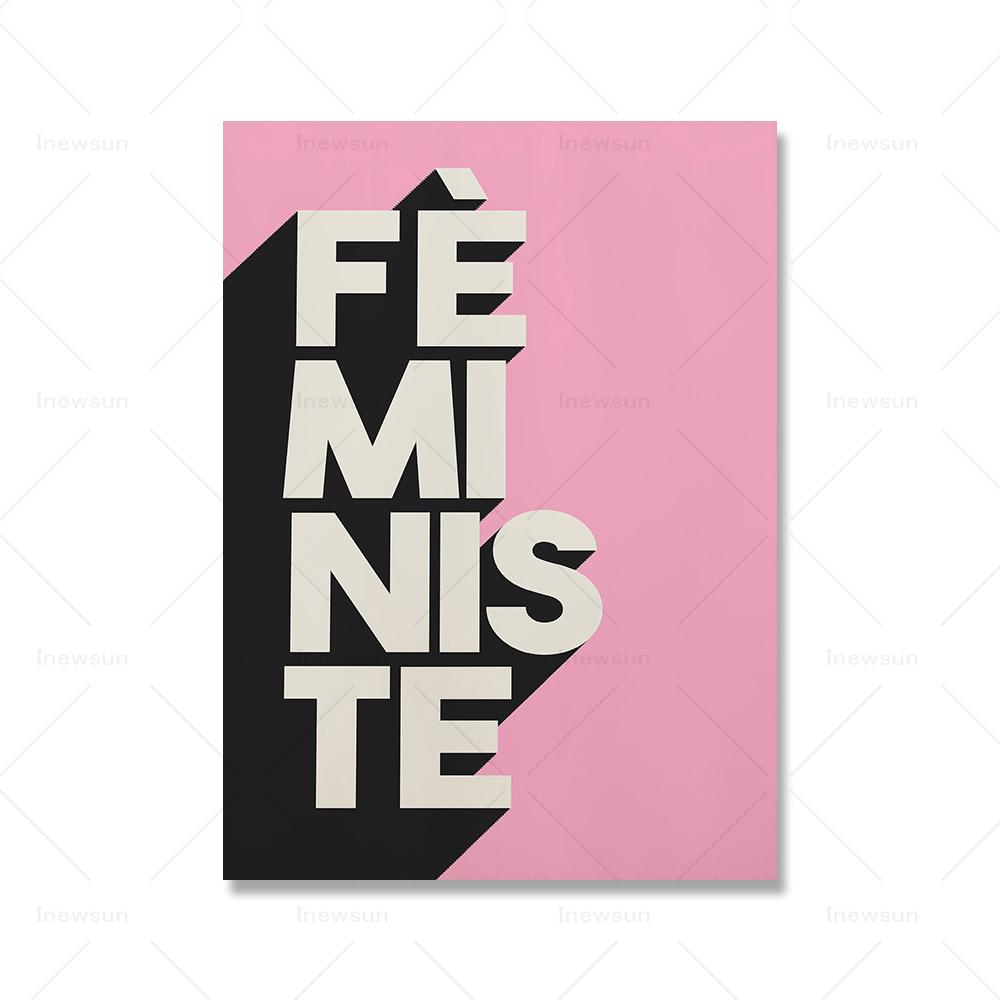 

Займи пространство Феминистский плакат Яркая цитата Настенная живопись Холст Великолепная типографика Ретро принты Спальня для девочек Домашний декор 40x50cm No Framed