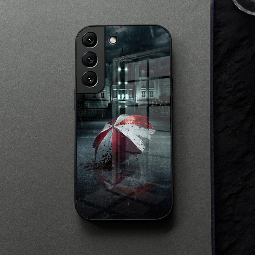 Umbrella Corporation Phone Case Glass For Samsung Galaxy S21 S25 S22 S20 S24 S23 Ultra Fe Plus A16 A34 A54 A24 Coque