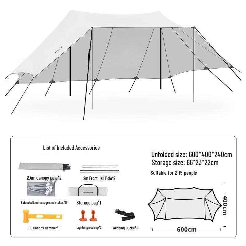 ZISIZ Outdoor Blackout Tarp Tent