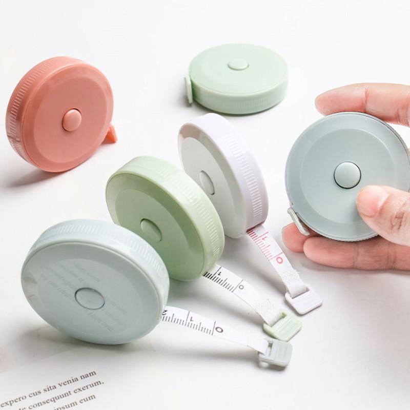 Nordic Style Mini Retractable Leather Tape Measure for Body Measurements and Tailoring