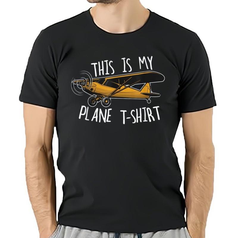 Piloto De AvióN Para Hombre Camisa De AlgodóN Ajustada CóMics