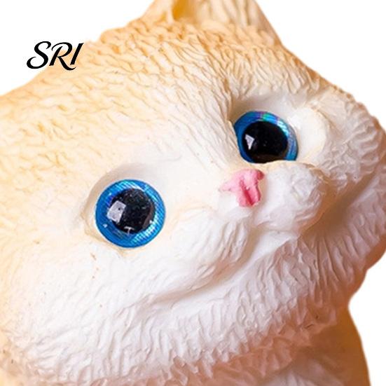 Ornament Mini Cat Figurine Micro Resin Animal Cute Kitten Cake Desktop Topper Decoration for DIY Moss Landscape Fairy Garden Decor Home