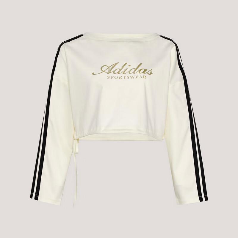 

Adidas Women s Striped Drawstring Long Sleeve Top A/M