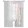 Girl Ballet Skirt Art Modern Curtains For Living Room Transparent Tulle Curtains Window Sheer For The Bedroom Accessories Decor
